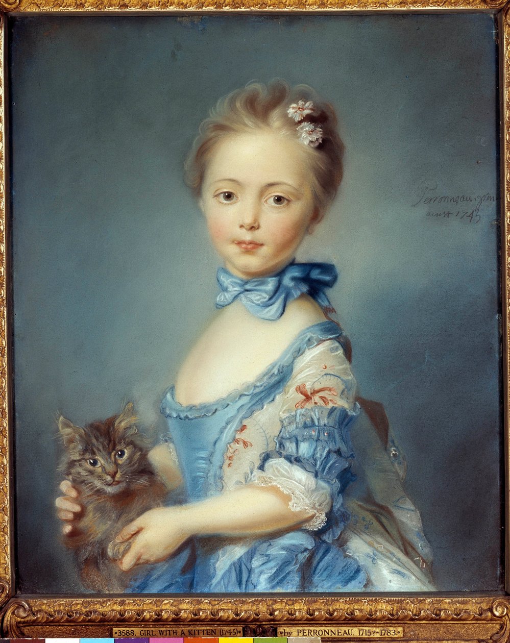Portrait of the Young Girl with a Cat