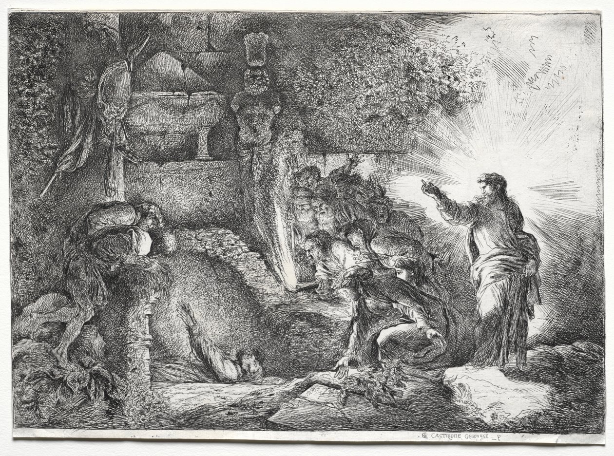 The Resurrection of Lazarus by Jean Baptiste Pillement