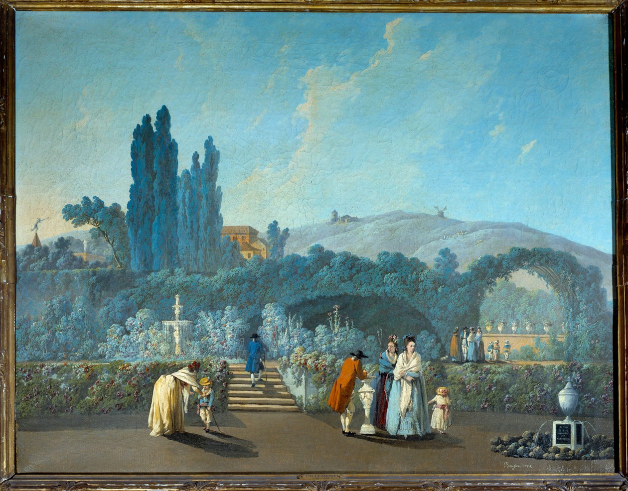 View of the Gardens of Benfica in Lisbon in 1785 by Jean Baptiste Pillement