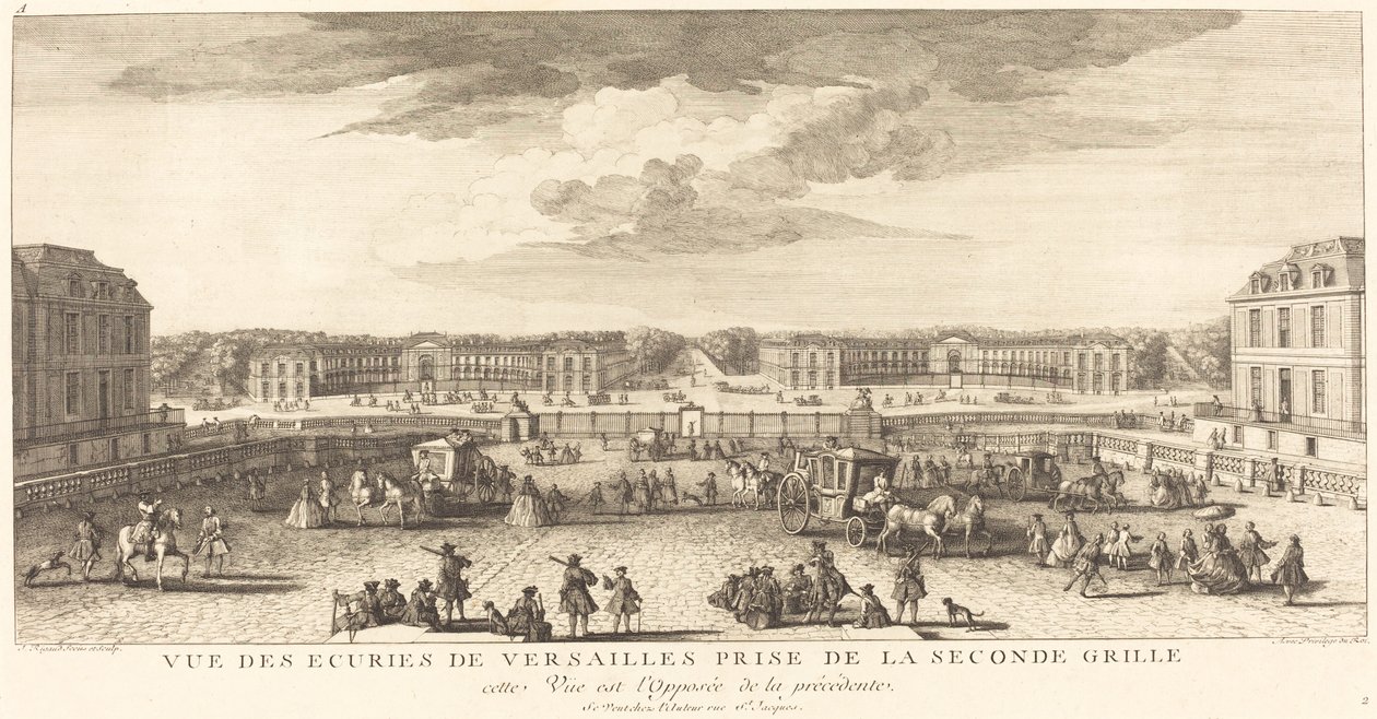 View of the Stables of Versailles Taken from the Second Gate by Jean Baptiste Rigaud