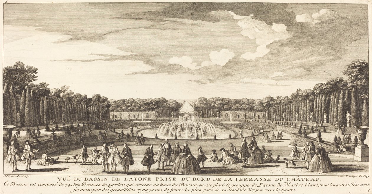 View of the Latona Basin Taken from the Edge of the Terrace of the Chateau by Jean Baptiste Rigaud