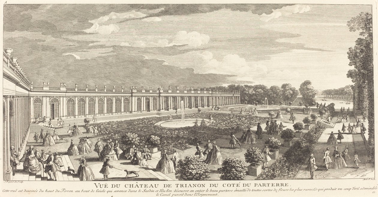 View of the Trianon Castle from the Parterre Side by Jean Baptiste Rigaud