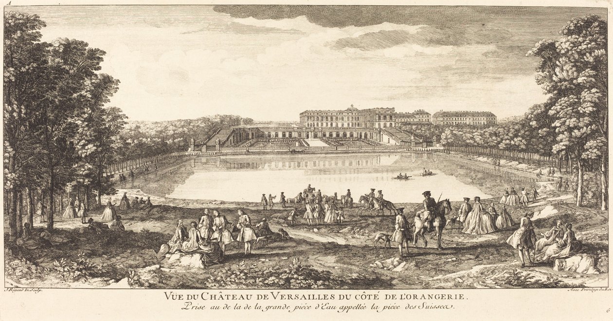 View of the Palace of Versailles from the Orangery Side by Jean Baptiste Rigaud