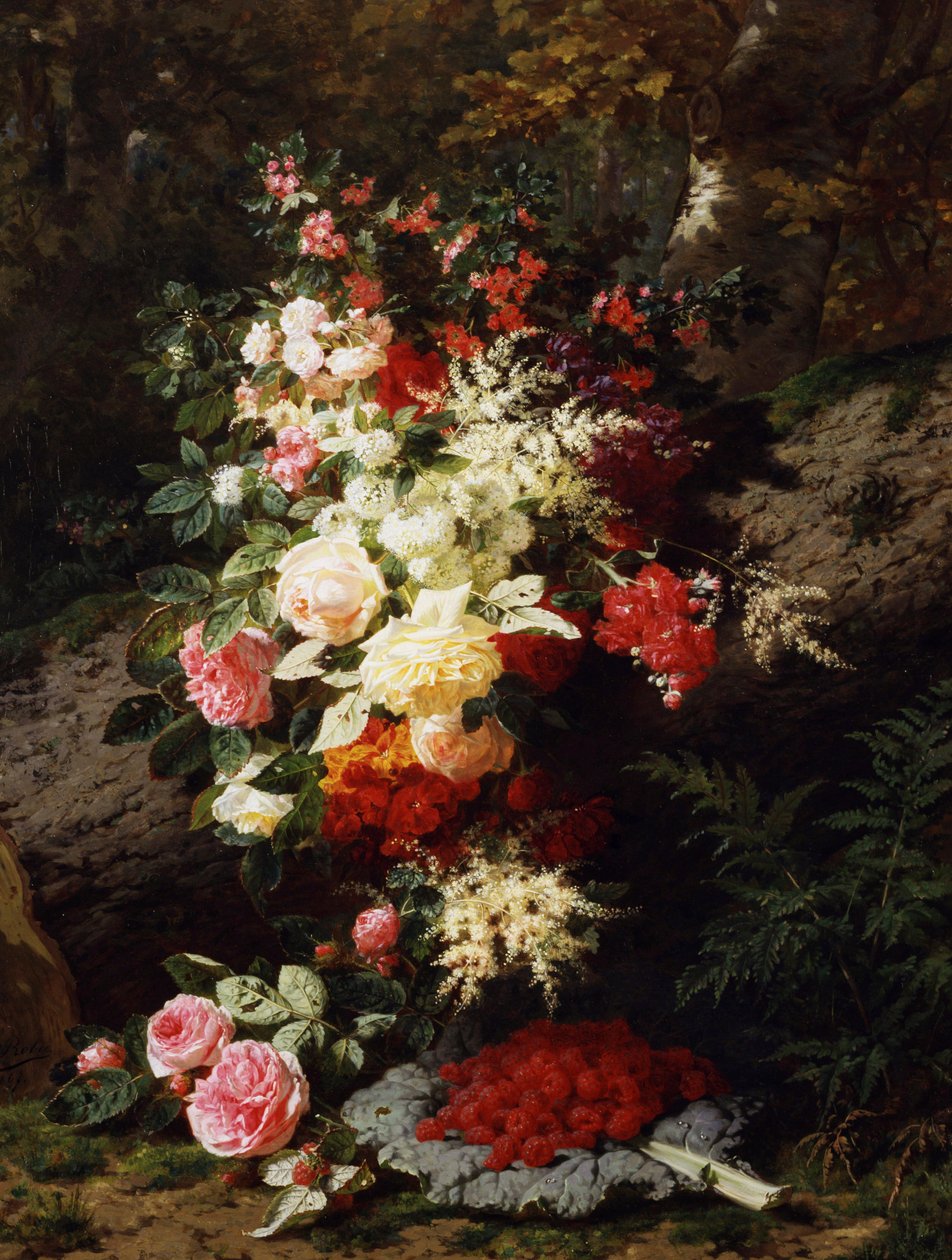 Still Life with Raspberries by Jean Baptiste Robie