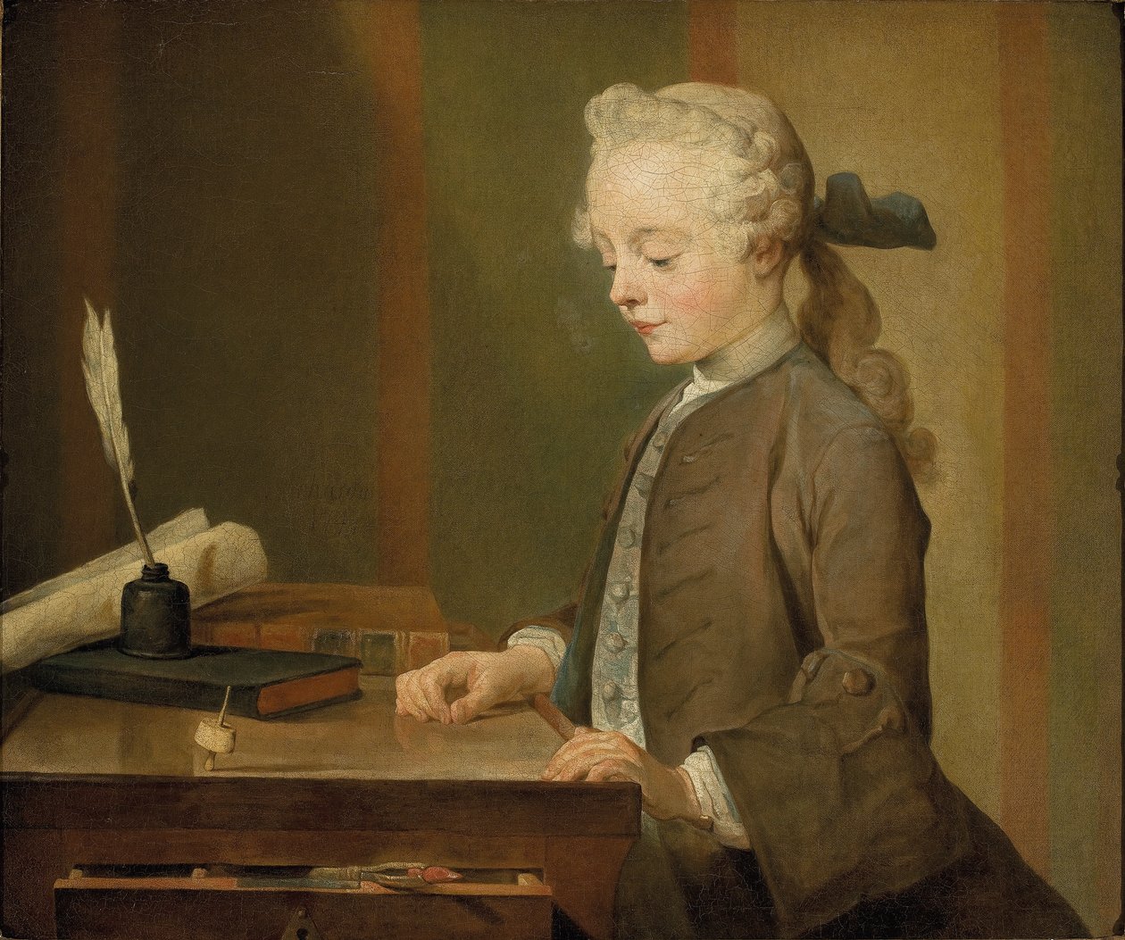 Portrait of Auguste Gabriel Godefroy by Jean Baptiste Simeon Chardin