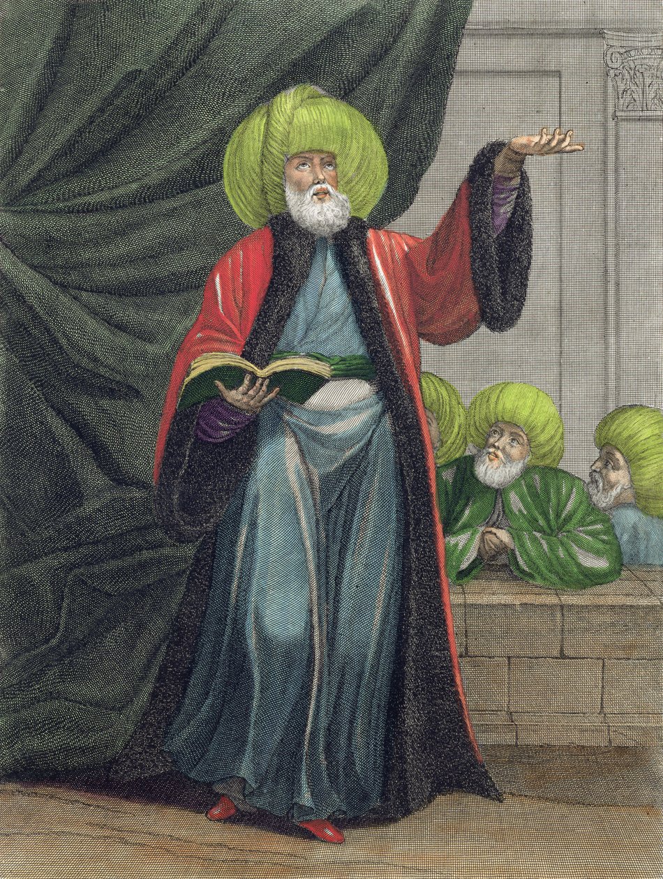 The Mufti, or Master of the Law, plate 20 from Recueil de Cent Estampes representant differentes Nations du Levant tirees sur les Tableaux Peints dapres Nature..., engraved by Scotin, Gerard Jean Bapt by Jean Baptiste Vanmour
