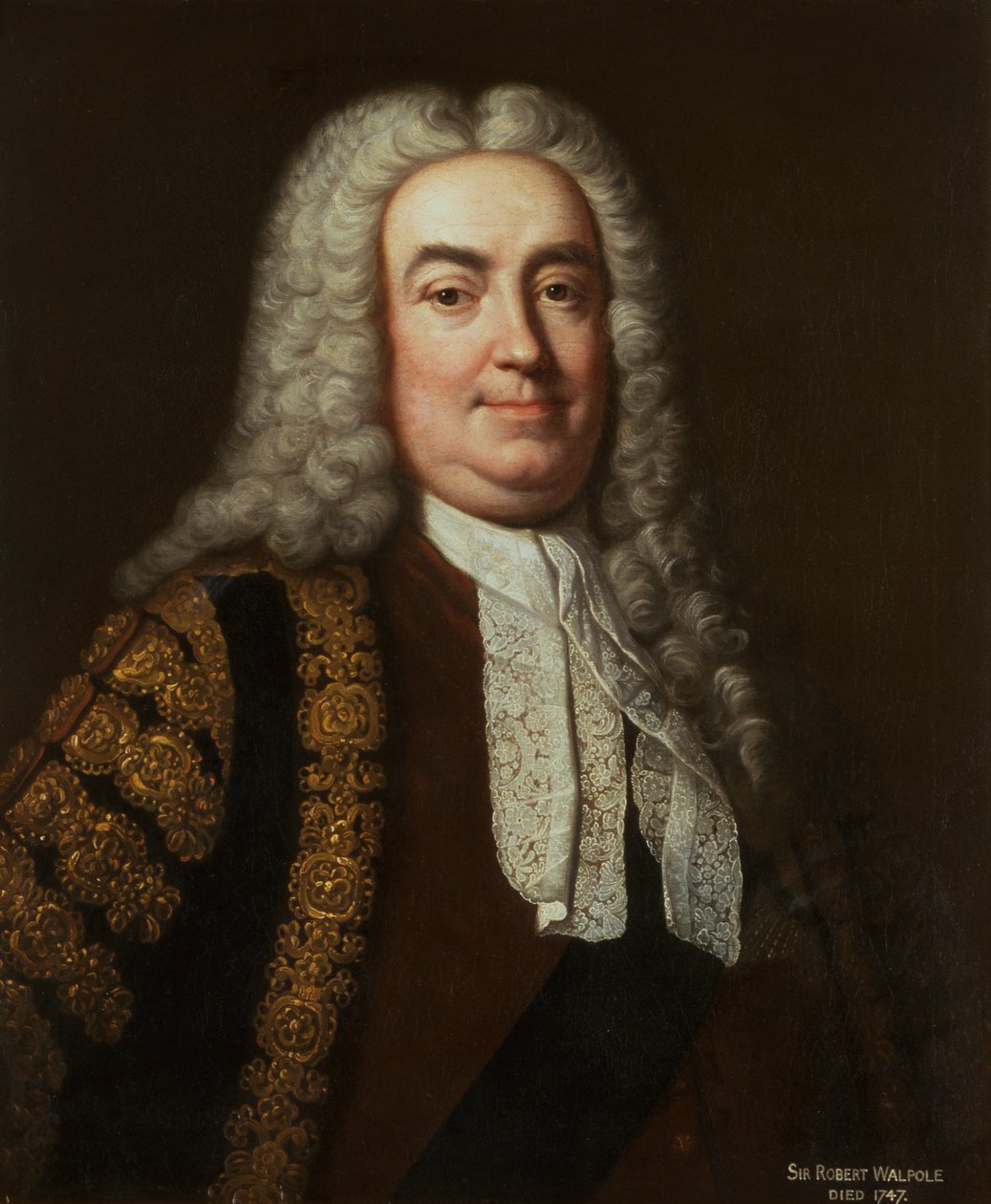 Portrait of Sir Robert Walpole by Jean Baptiste van (studio of) Loo