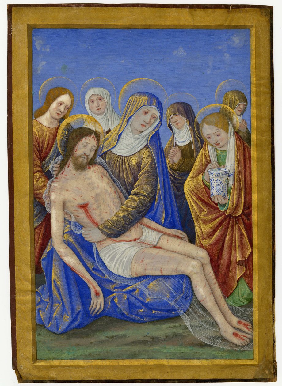 Lamentation of the Dead Christ by Jean Bourdichon