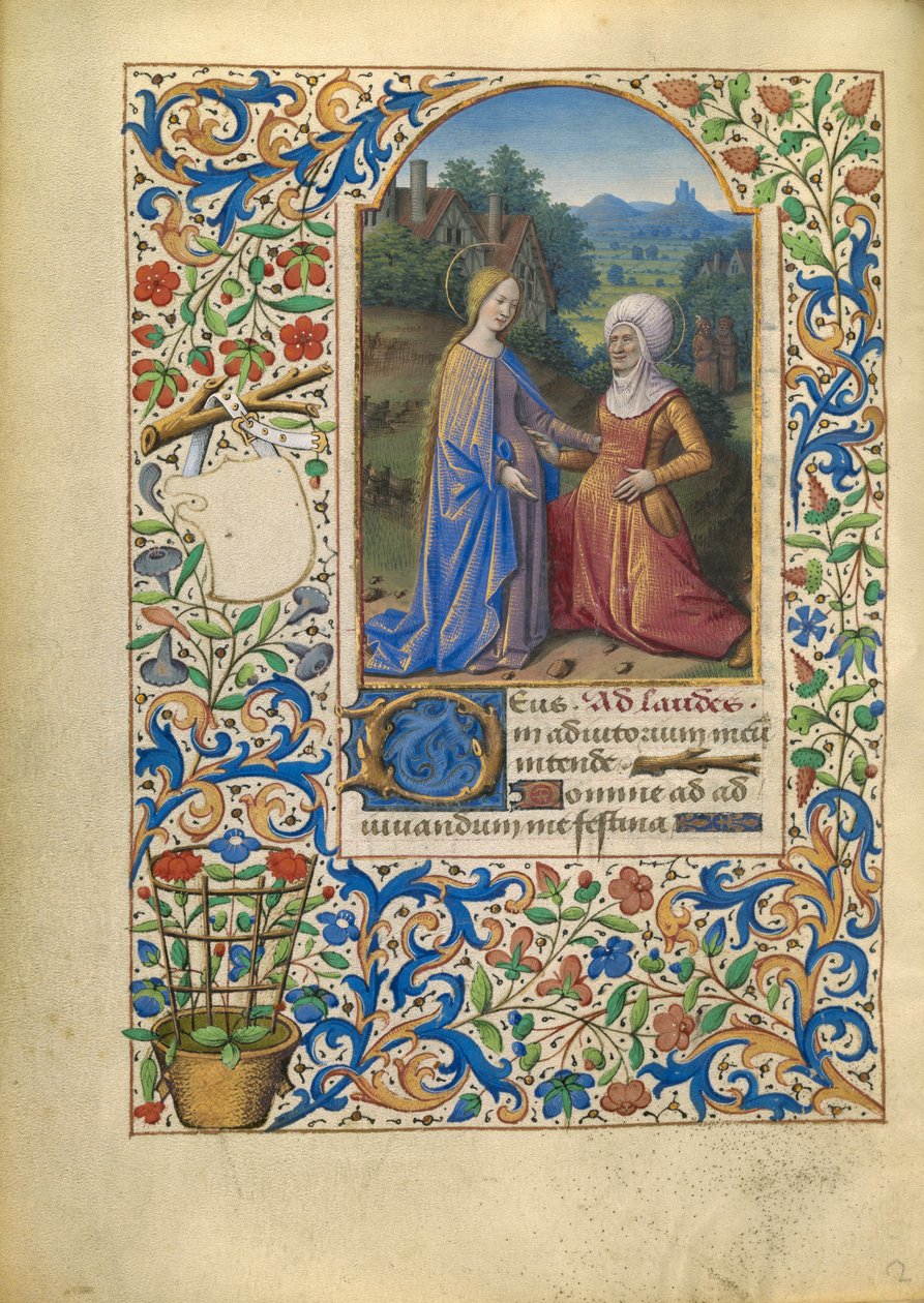 The Visitation by Jean Bourdichon