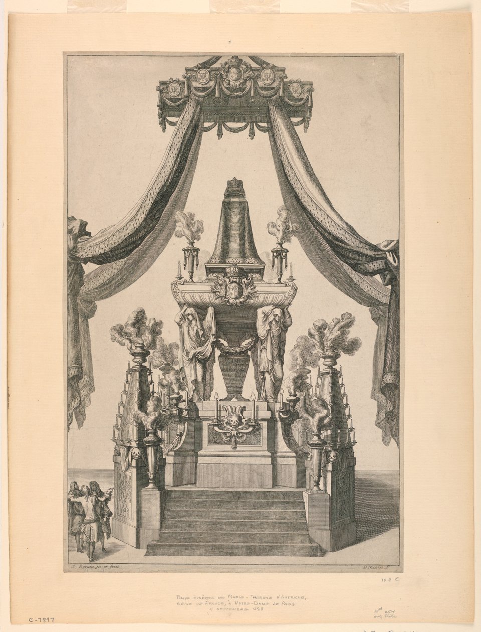 Catafalque of Maria-Theresa of Austria, Notre Dame, Paris by Jean Bérain, the Elder