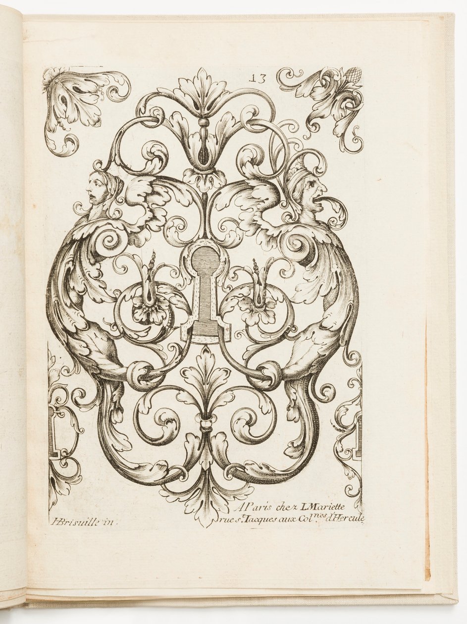 Plate 13, from Various Designs for Locksmiths by Jean Bérain the Elder