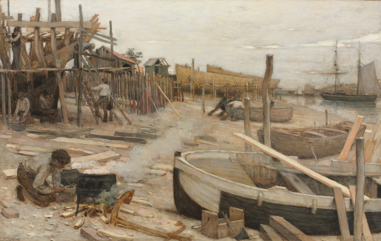 The Boatyard by Jean Charles Cazin