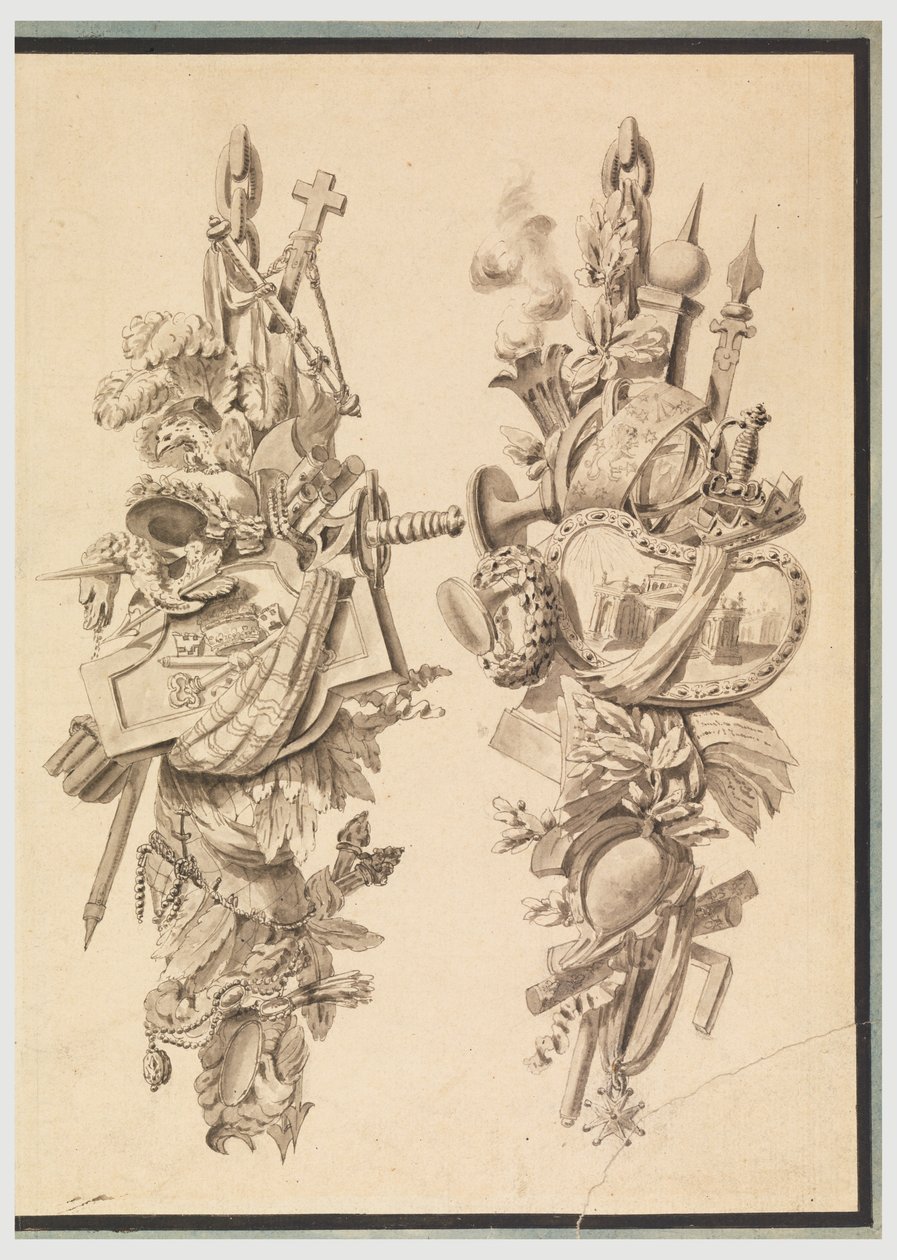 Design for Two Trophies by Jean Charles Delafosse
