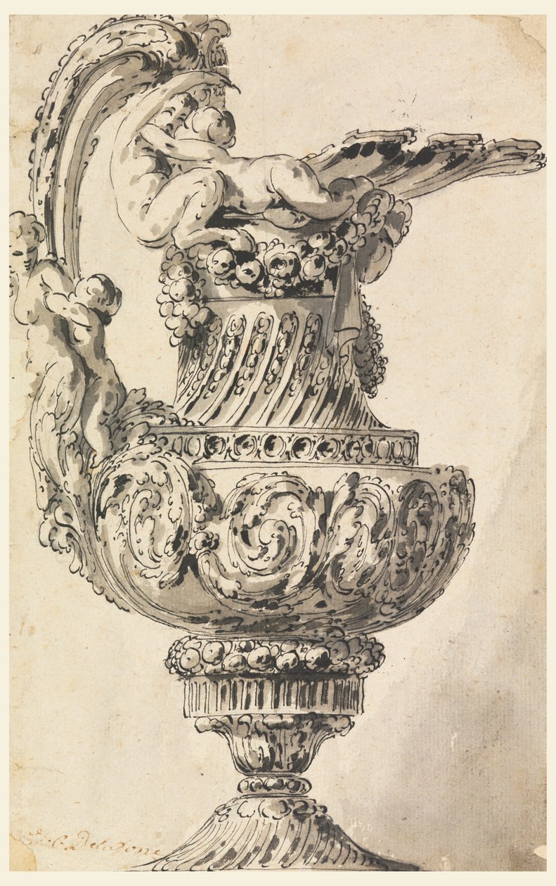 Design for a Decorative Ewer by Jean Charles Delafosse