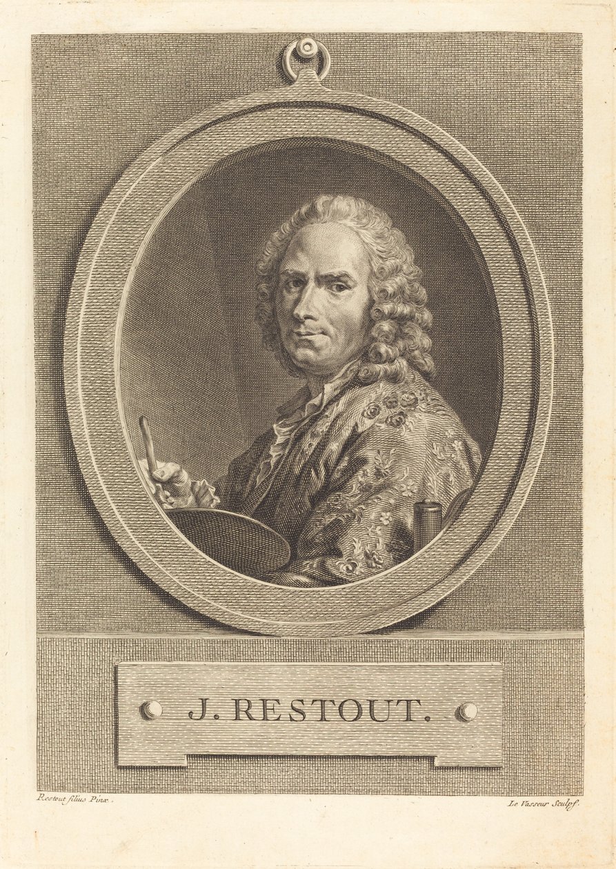 Jean Restout by Jean Charles Levasseur after Jean Bernard Restout