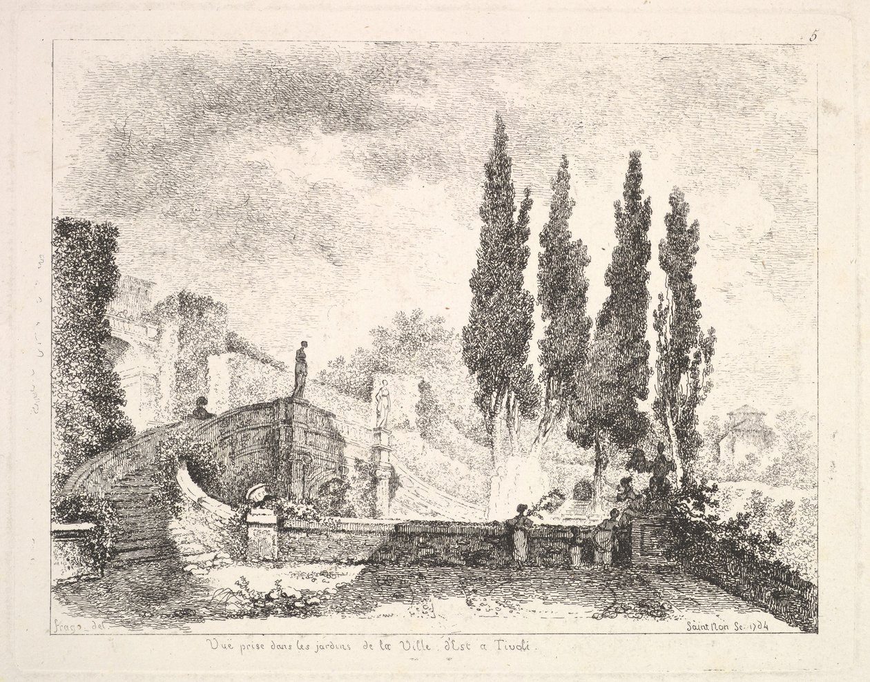 View of the Gardens at the Villa d
