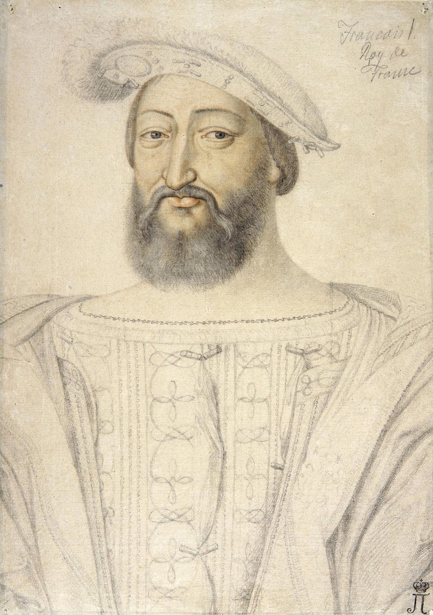 Portrait of Francis I (1494-1547), King of France by Clouet, Jean (c. 1485-1541) by Jean Clouet