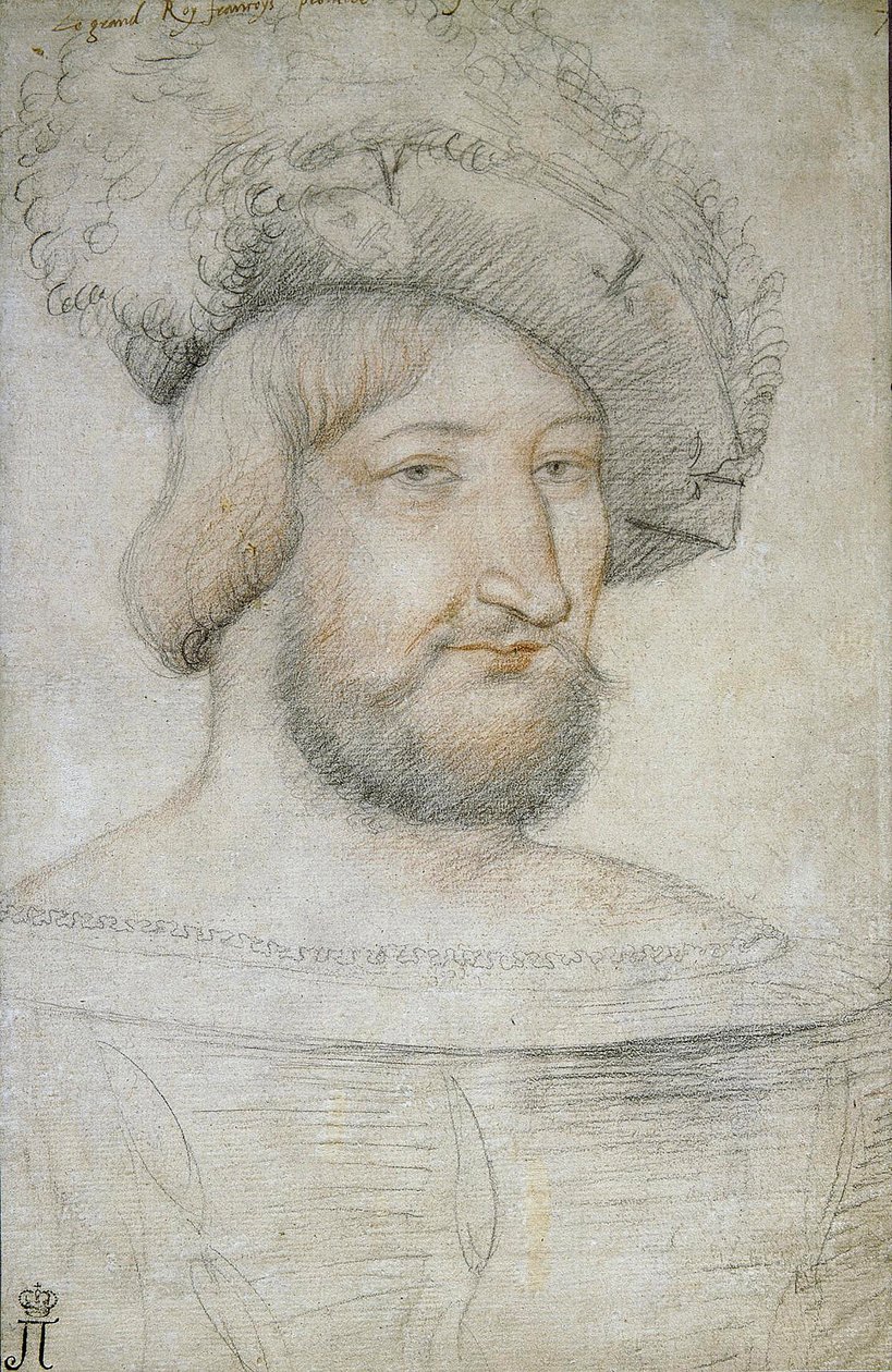 Portrait of Francis I, King of France by Jean Clouet by Jean Clouet