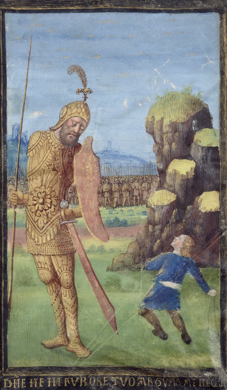 David and Goliath, from a Book of Hours, c.1470 by Jean Colombe