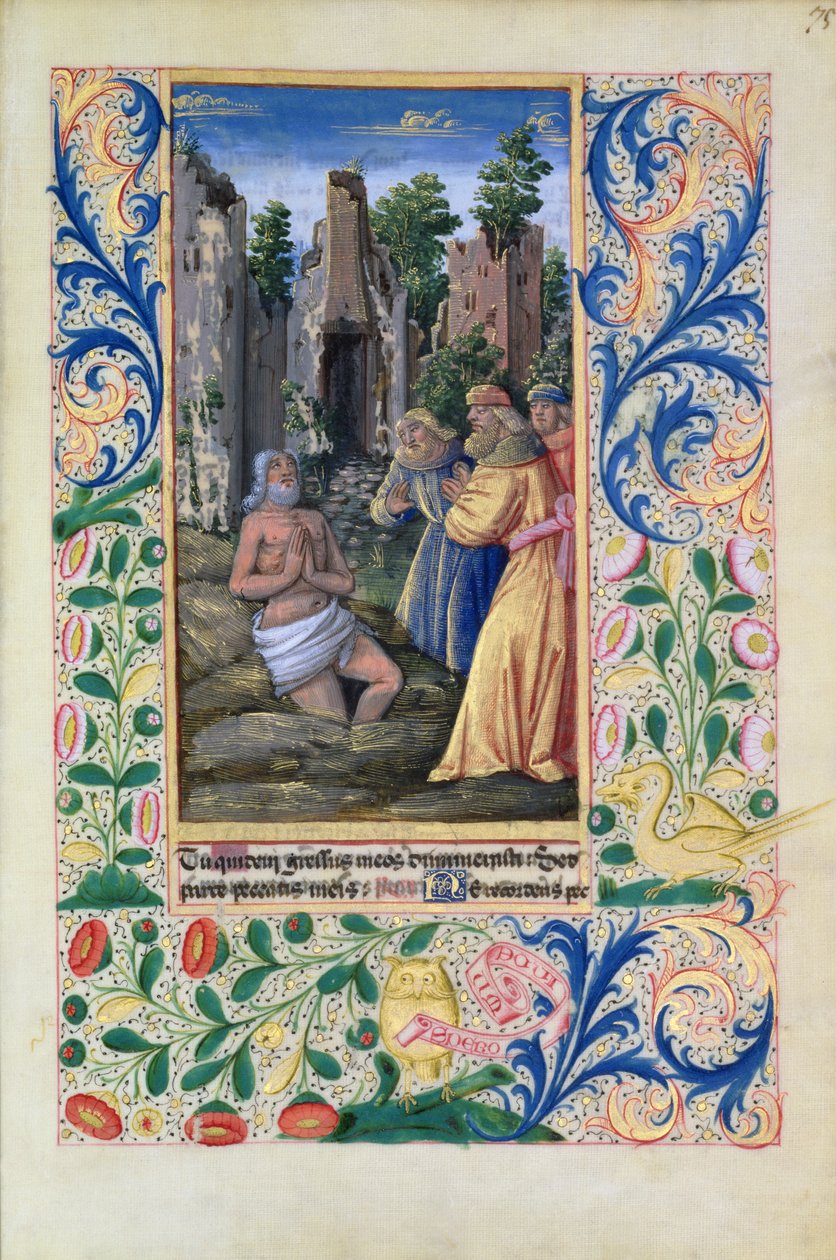 Baptism scene, from the Hours of Louis d