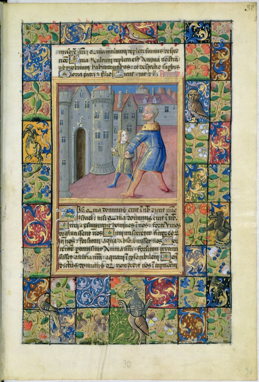 The Healing of the Blind Man, John 9:1-7 from the Hours of Louis d