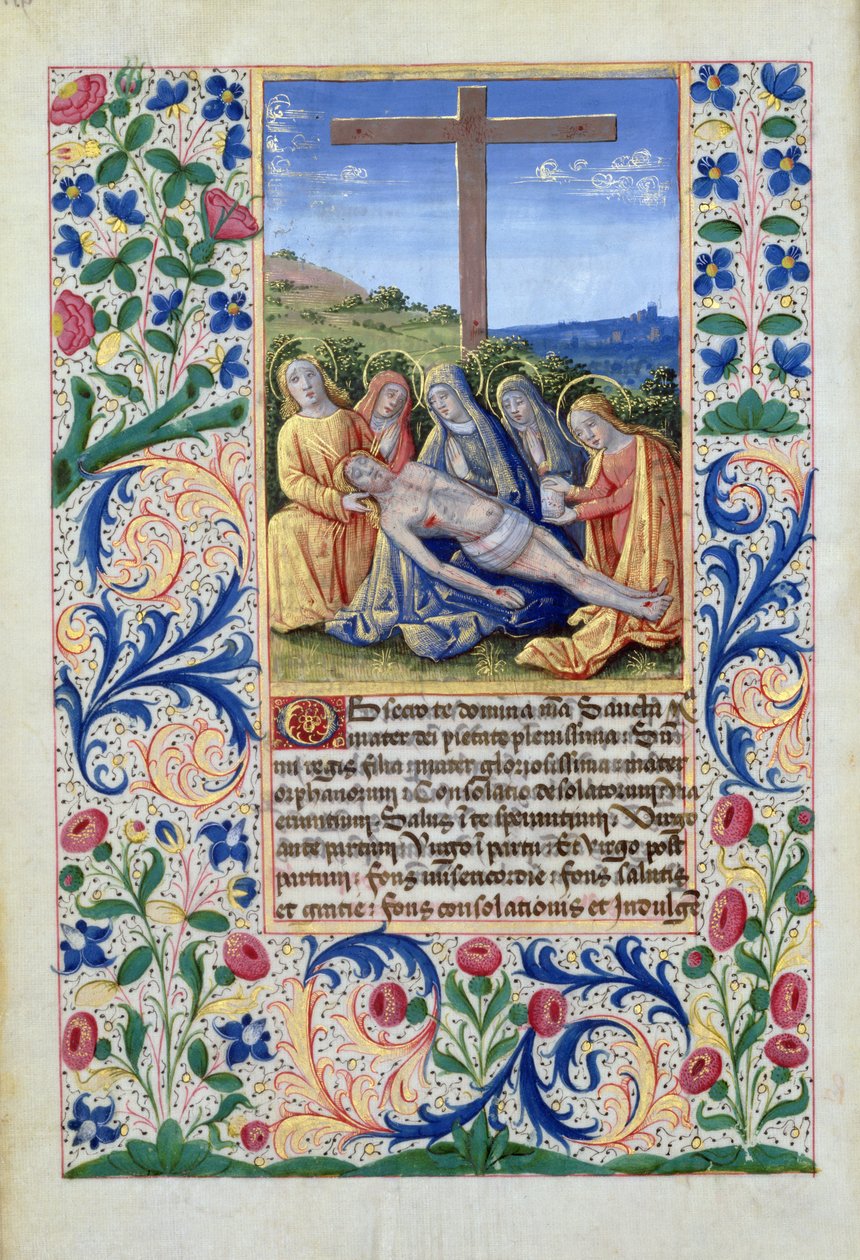The Lamentation, from the Book of Hours of Louis dOrleans by Jean Colombe