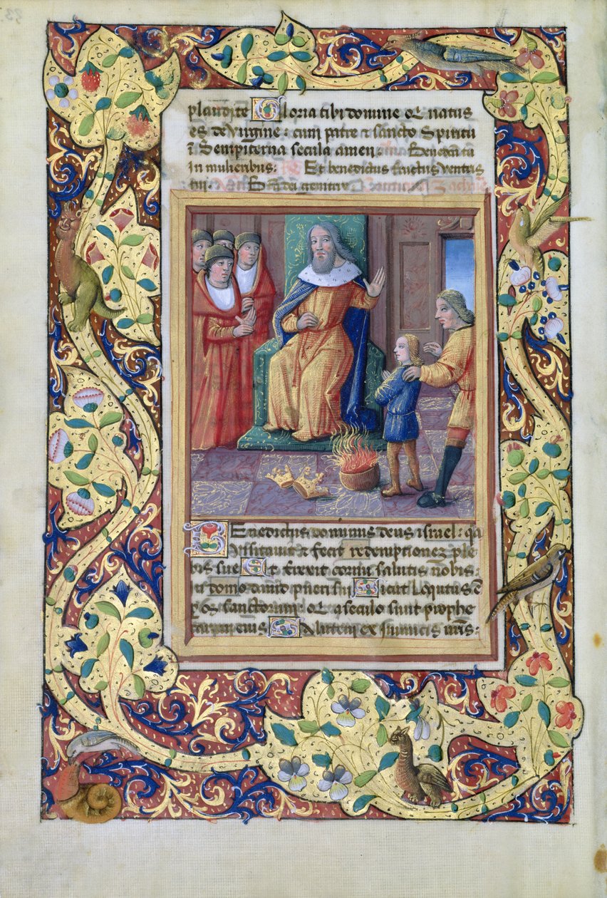 Joseph Interpreting the Dreams of Pharaoh, from the Book of Hours of Louis dOrleans by Jean Colombe