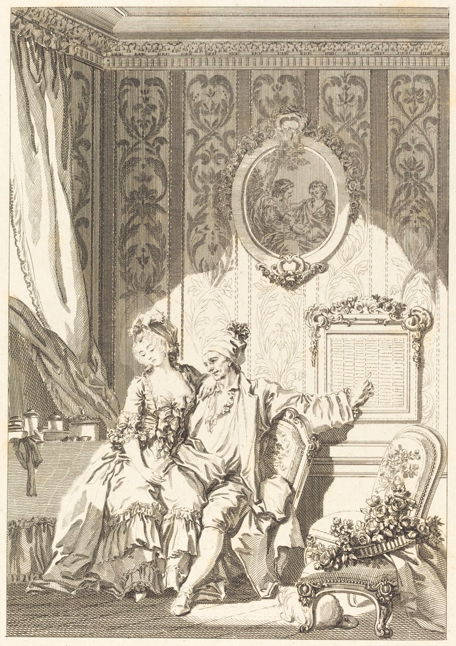 The Calendar of the Old Men by Jean Dambrun after Jean Honoré Fragonard