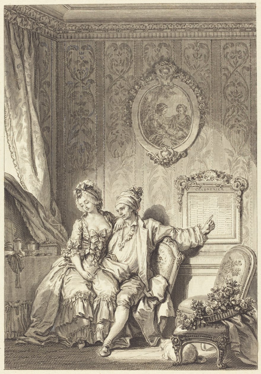 The Calendar of the Old Men by Jean Dambrun after Jean Honoré Fragonard
