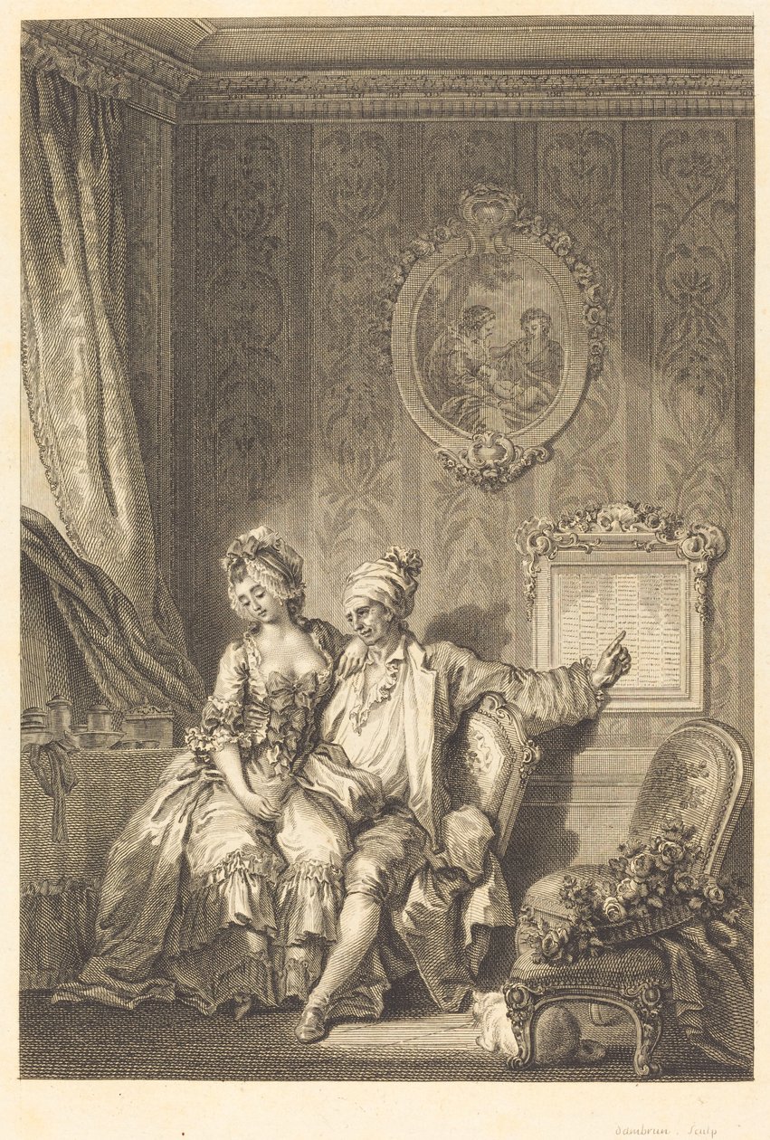 The Calendar of the Old Men by Jean Dambrun after Jean Honoré Fragonard