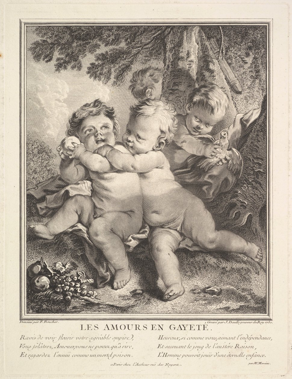 The Cheerful Cupids, 1750 by Jean Daullé