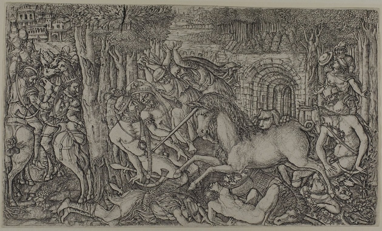 A King Pursued by a Unicorn by Jean Duvet
