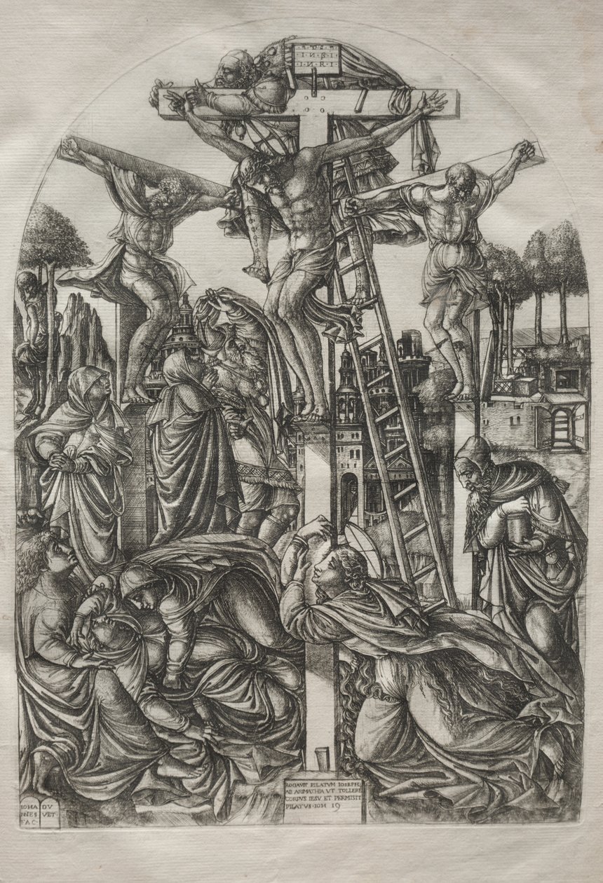 Christ on the Cross between the Two Thieves by Jean Duvet
