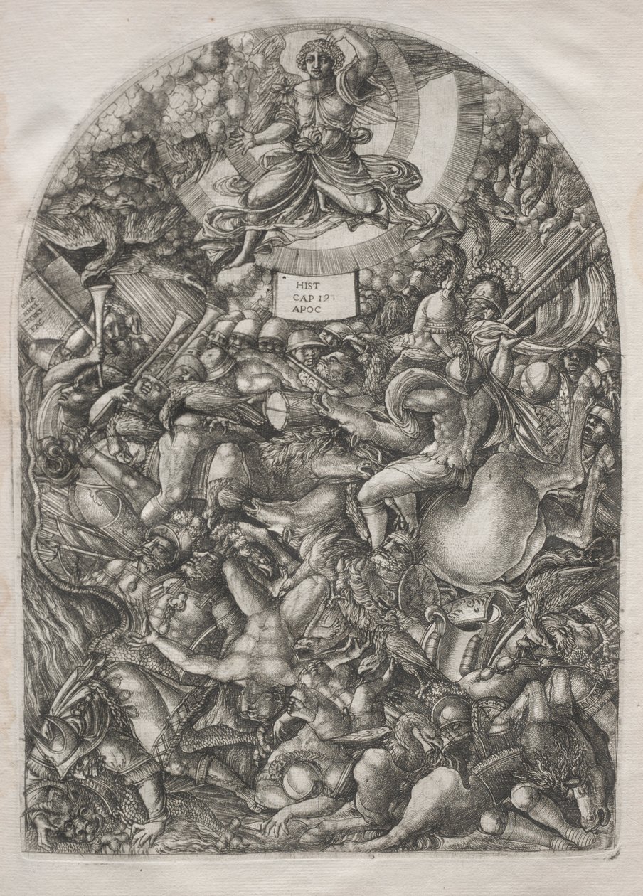 The Apocalypse: The Angel in the Sun Calling the Birds of Prey by Jean Duvet