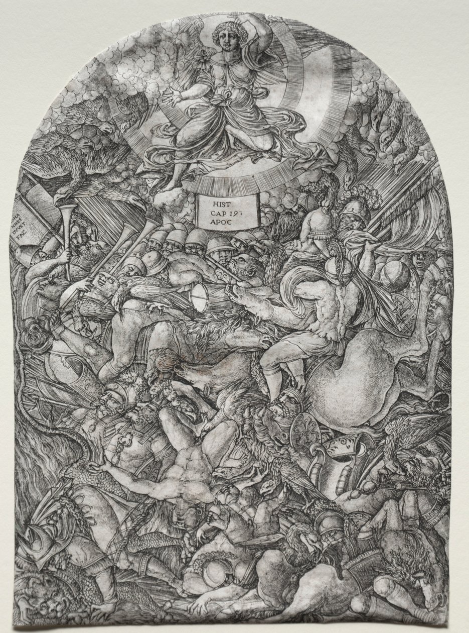The Apocalypse: The Angel in the Sun Calling the Birds of Prey, 1500s by Jean Duvet