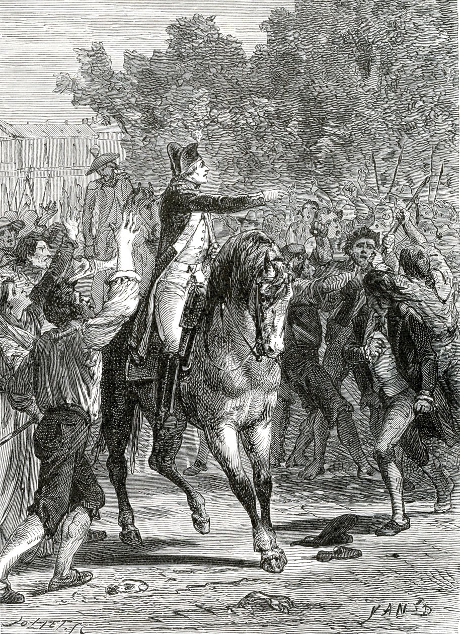 General Lafayette at Versailles, October 5th 1789 by Jean Edouard (1824-99) Dargent