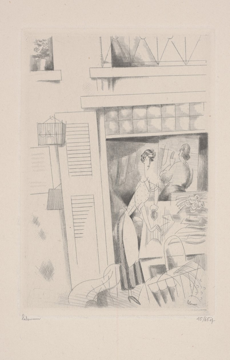 The Laundress by Jean Emile Laboureur