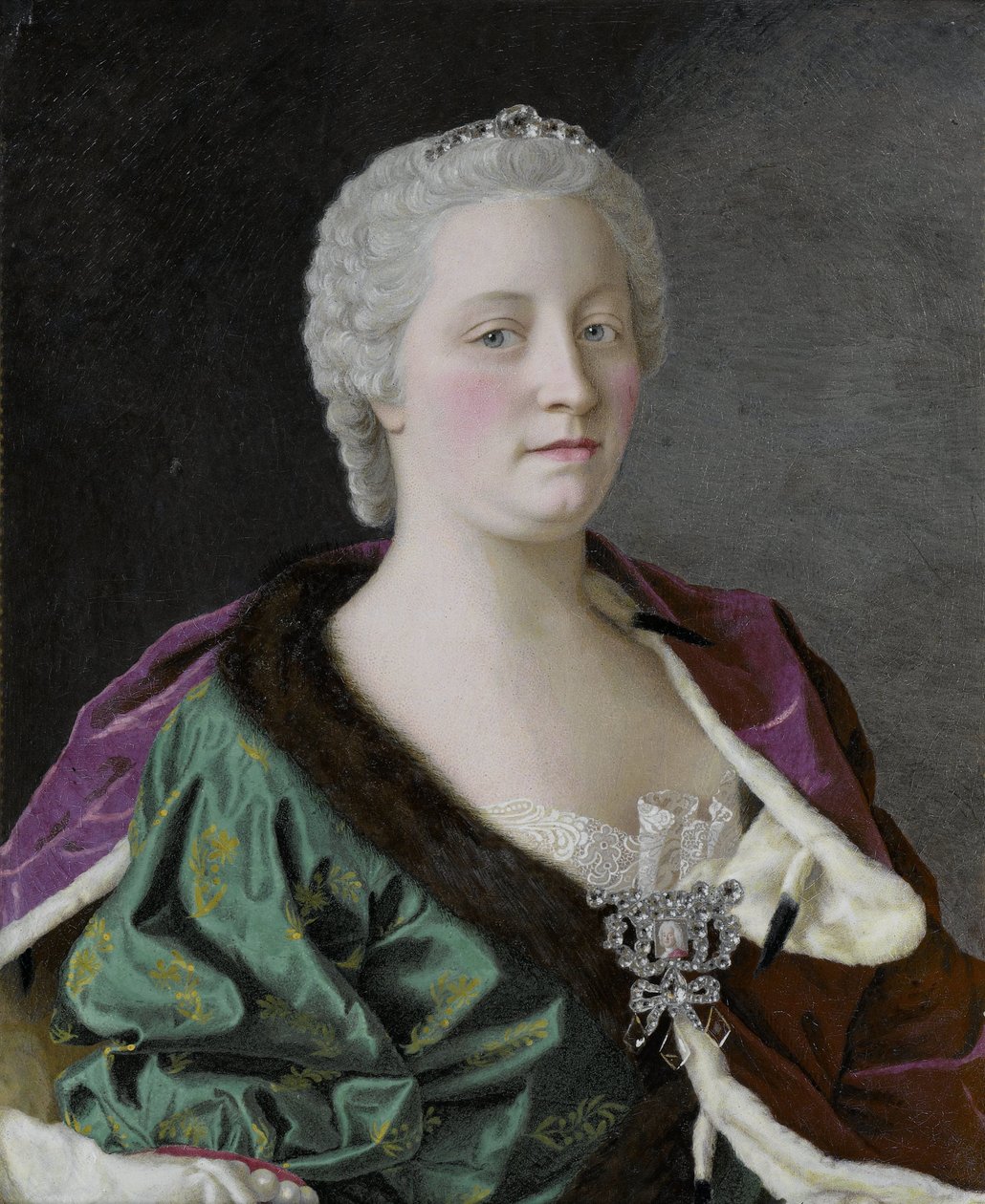 Portrait of Maria Theresa, Archduchess of Austria, Queen of Hungary and Bohemia, and Holy Roman Empress by Jean Étienne Liotard
