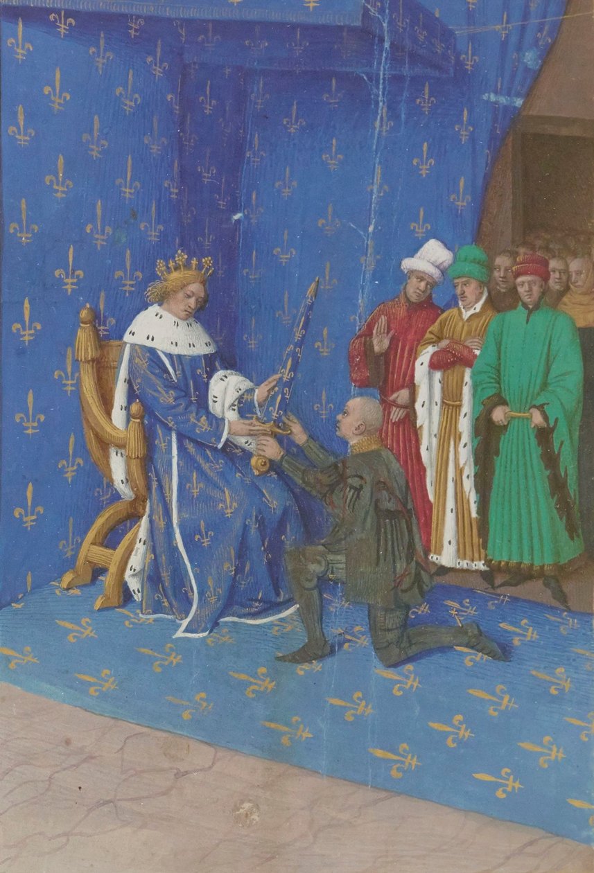 Presentation of the Sword of Constable to Bertrand Duguesclin (15th century) by Jean Fouquet