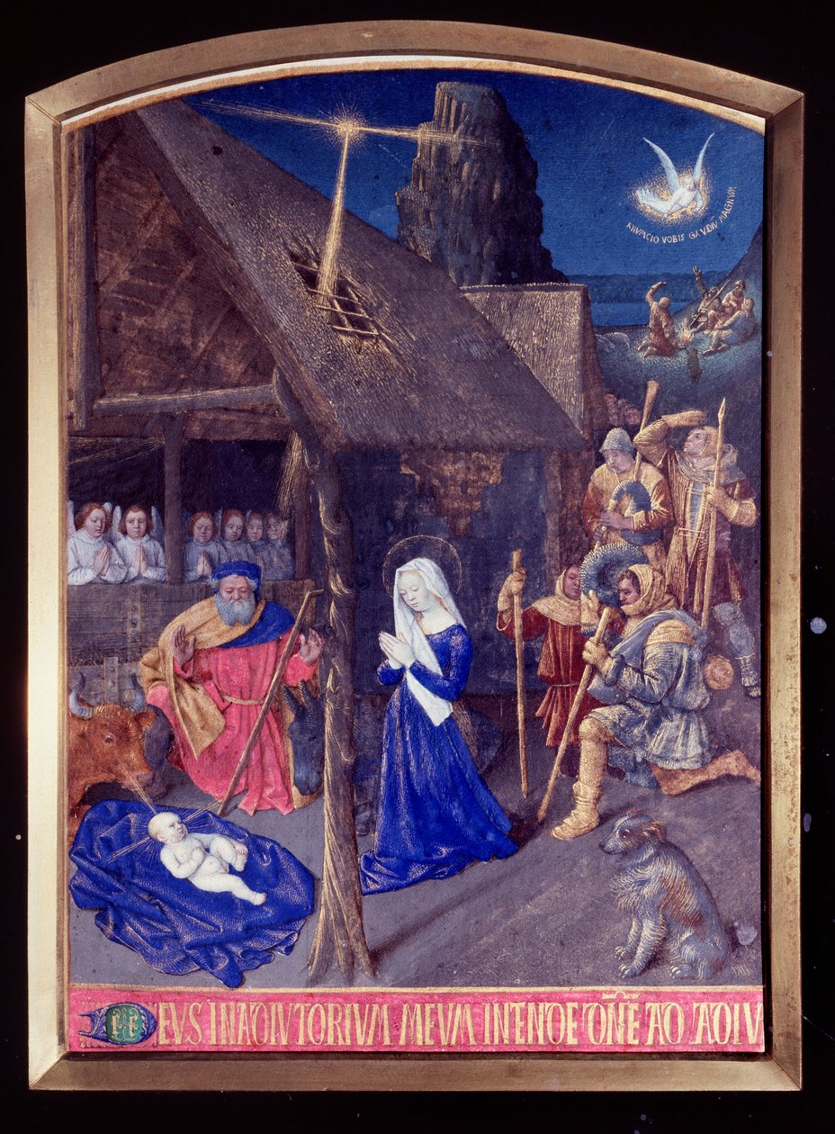 The Nativity and the Adoration of the Shepherds. Miniature in 