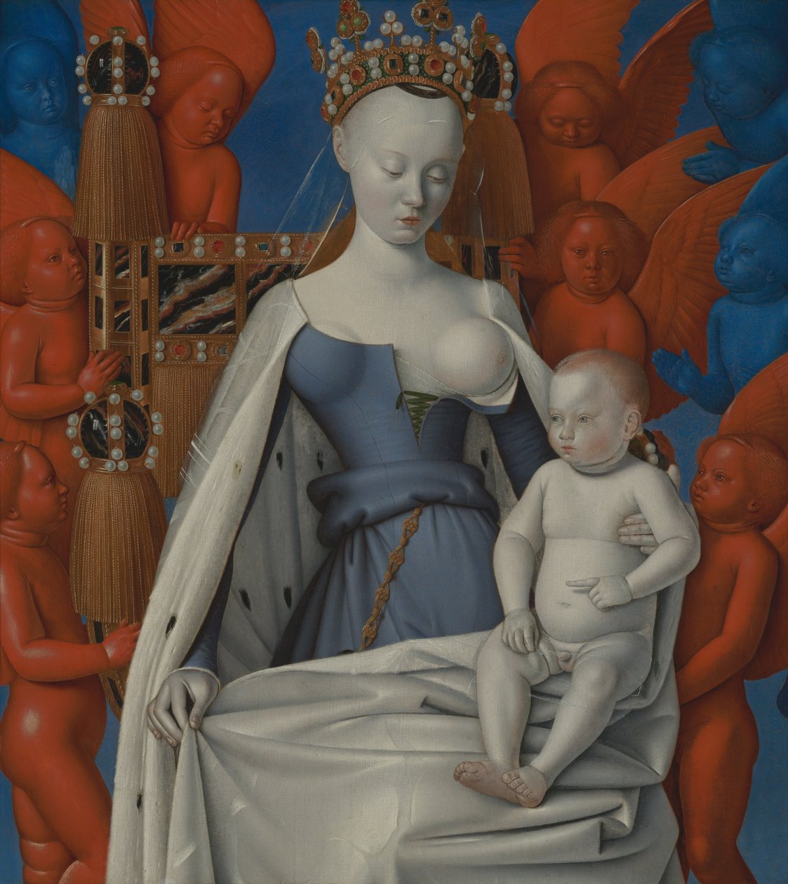 Madonna Surrounded by Seraphim and Cherubim, c.1450 by Jean Fouquet