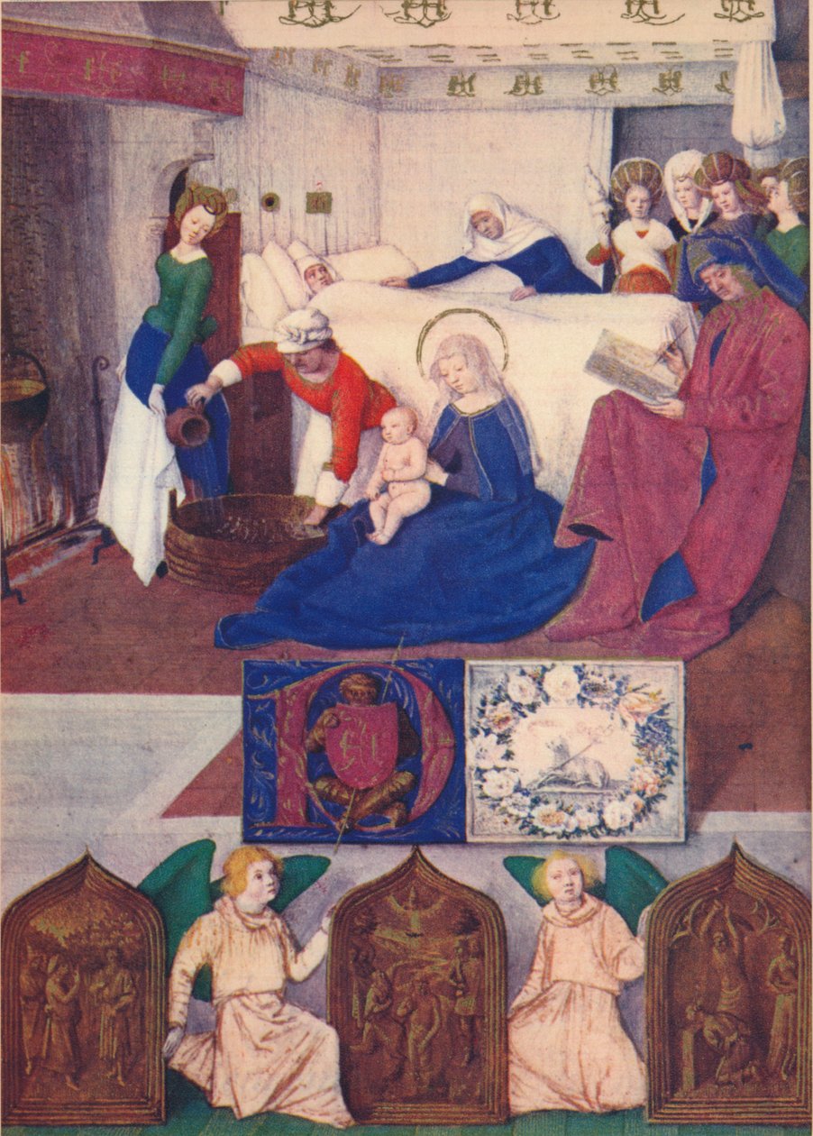 The Birth of Saint John the Baptist by Jean Fouquet