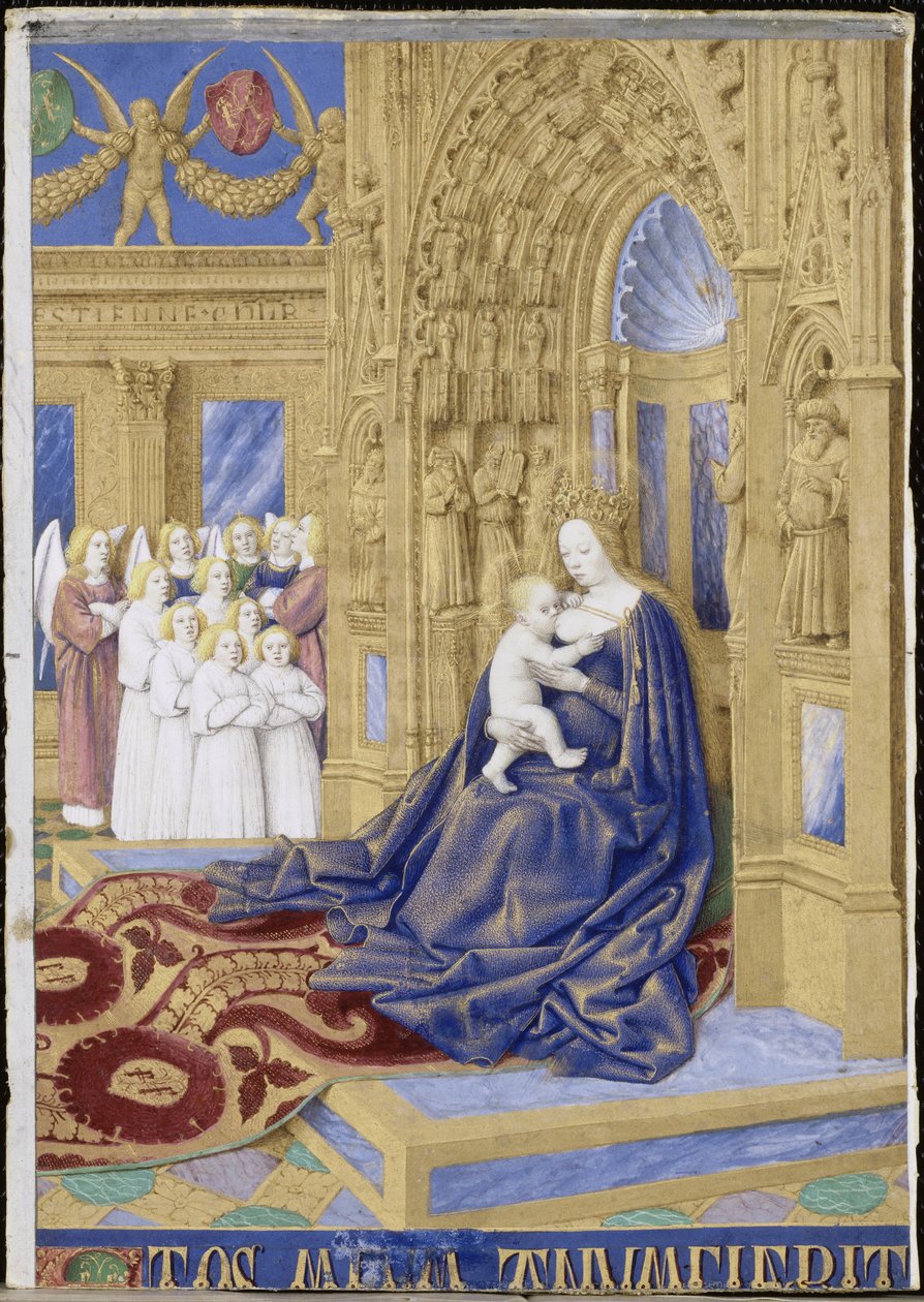 The Virgin and Child enthroned Hours of Étienne Chevalier by Jean Fouquet