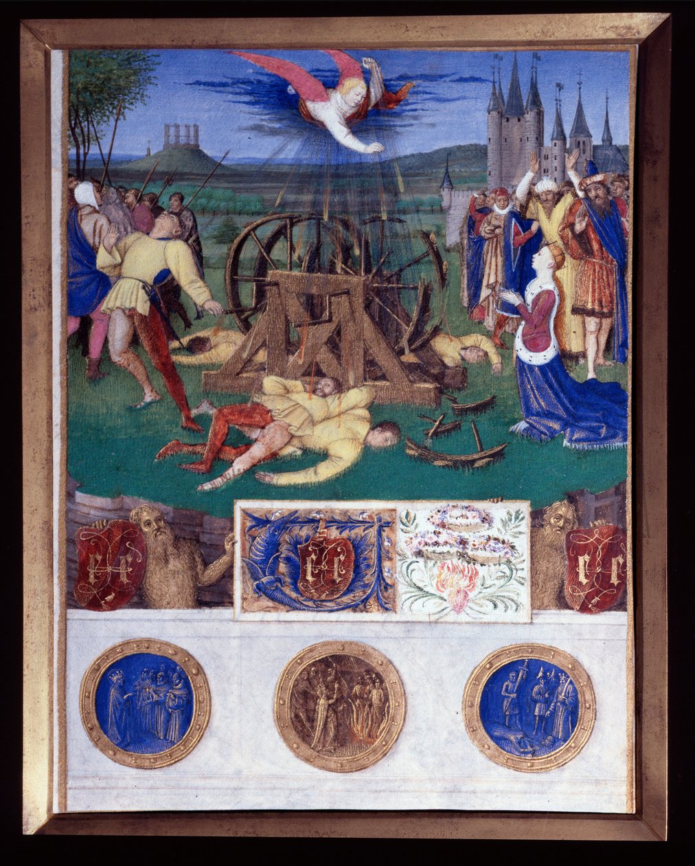 The martyrdom of Catherine of Alexandria, miniature from 