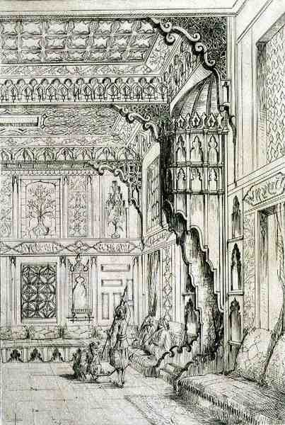 Islamic and Moorish design for a door tapestry by Jean Francois Albanis de Beaumont