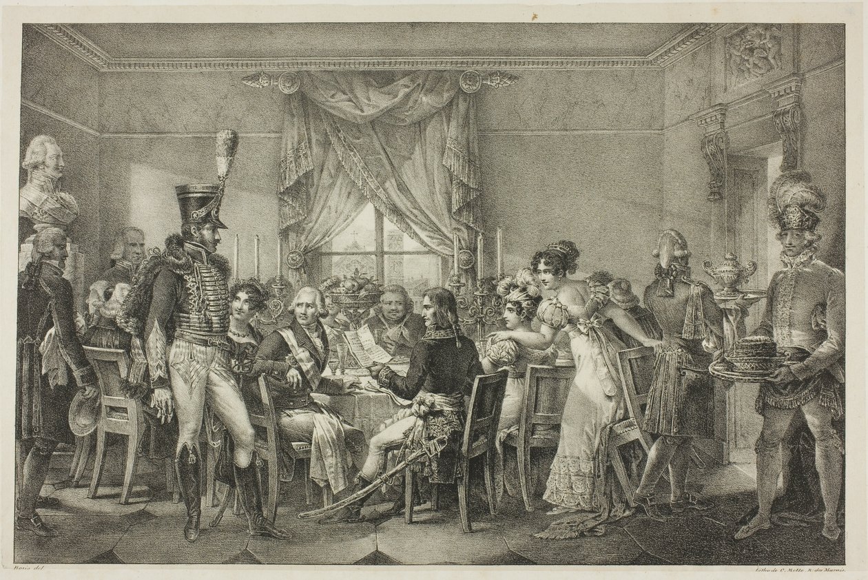 Napoleon at the Palace of the Grand Duke in Florence, plate thirteen from 