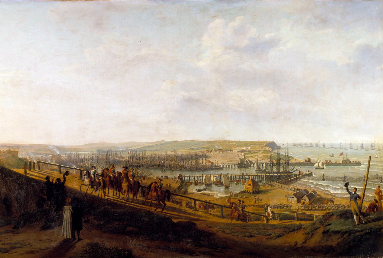Emperor Napoleon I Visits the Boulogne Camp in July 1804 by Jean Francois Hue