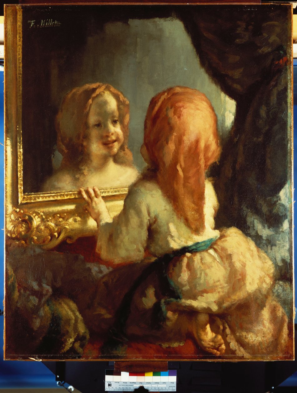 Antoinette Herbert Looking in the Mirror by Jean-Francois Millet