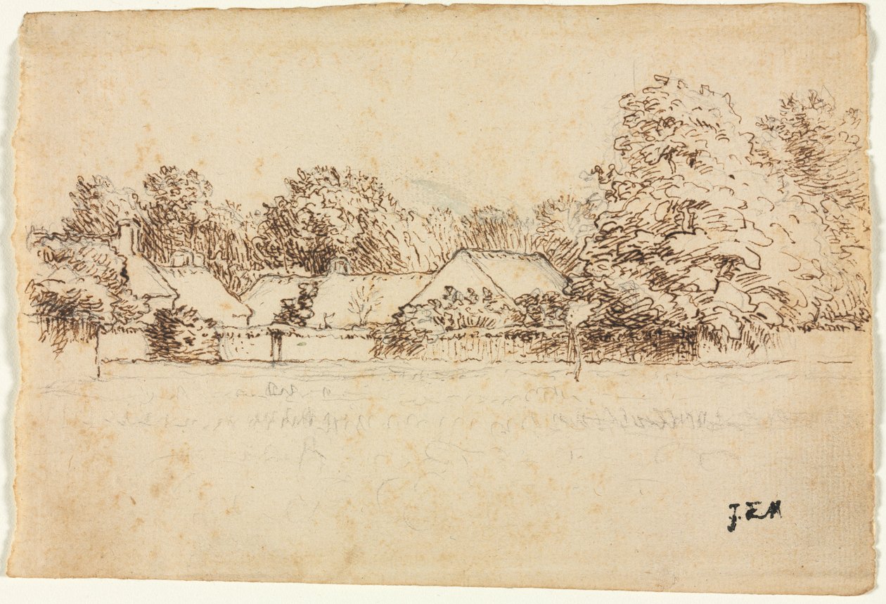 Cottages by Jean Francois Millet