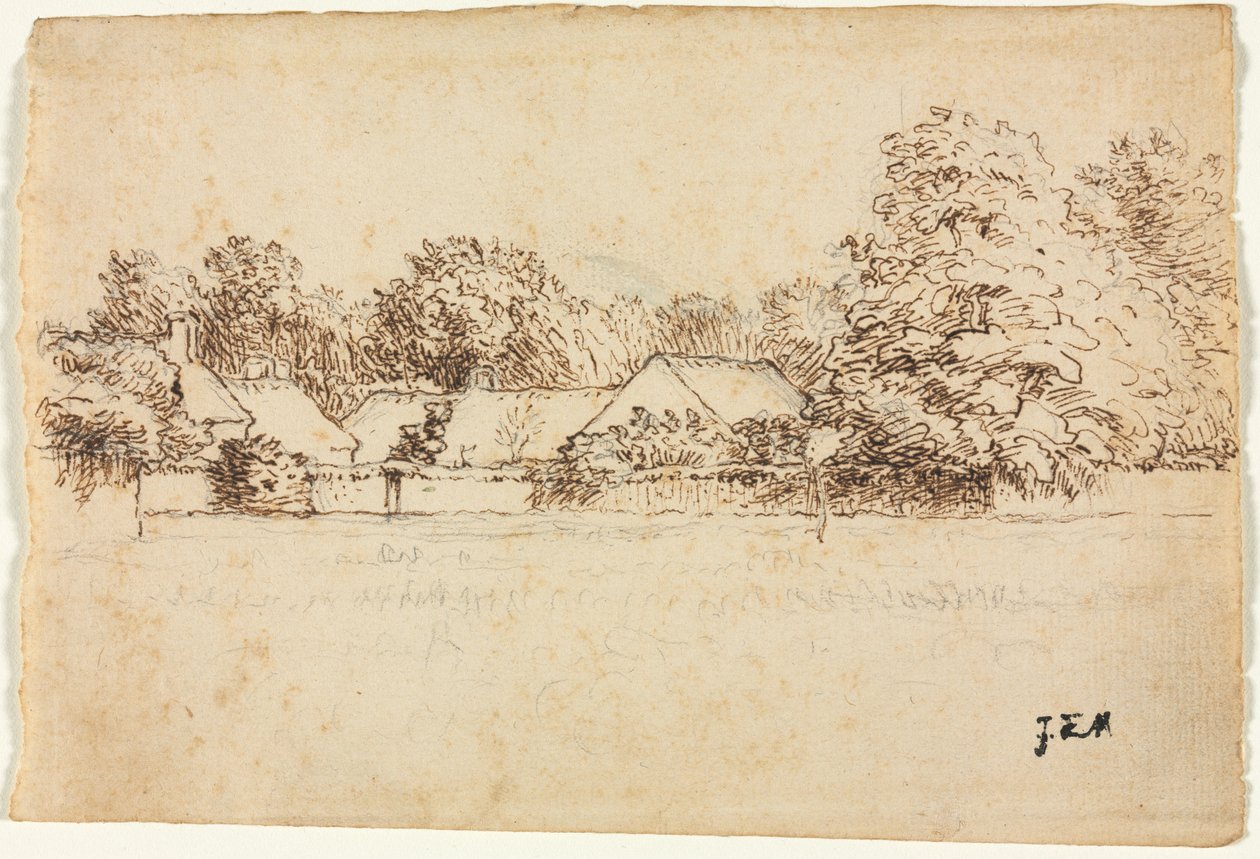 Cottages, 1870-1871 by Jean Francois Millet